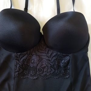 Smoothing Shapewear Control Slip with Push Up Bra